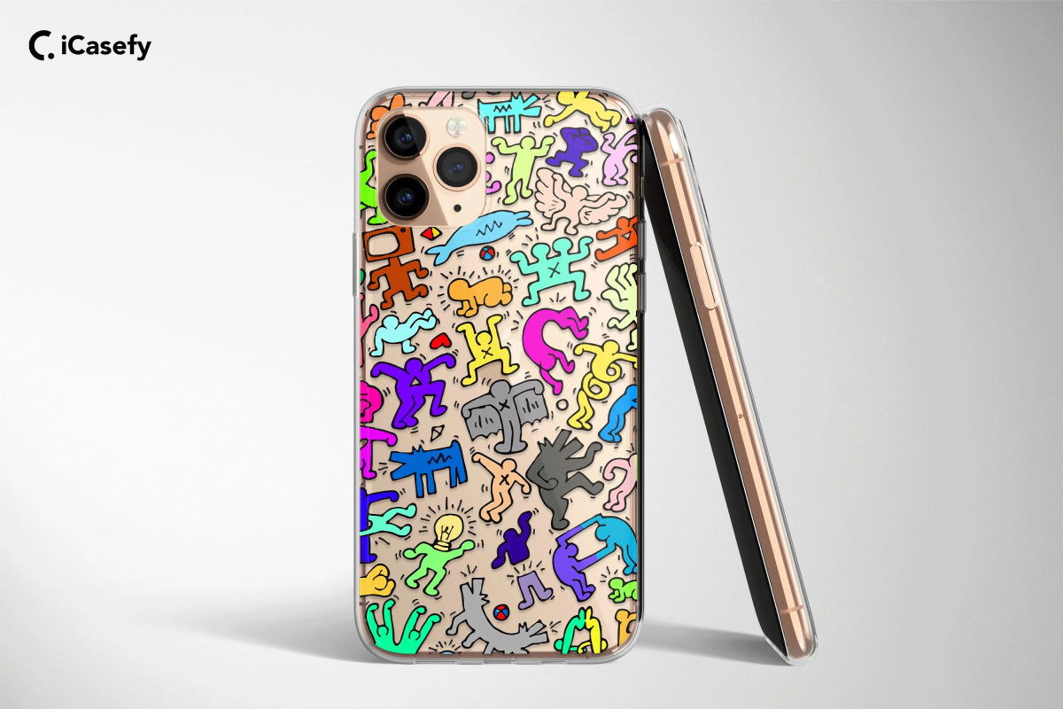 Clear Keith Haring Art Phone Case Cover - Image 2