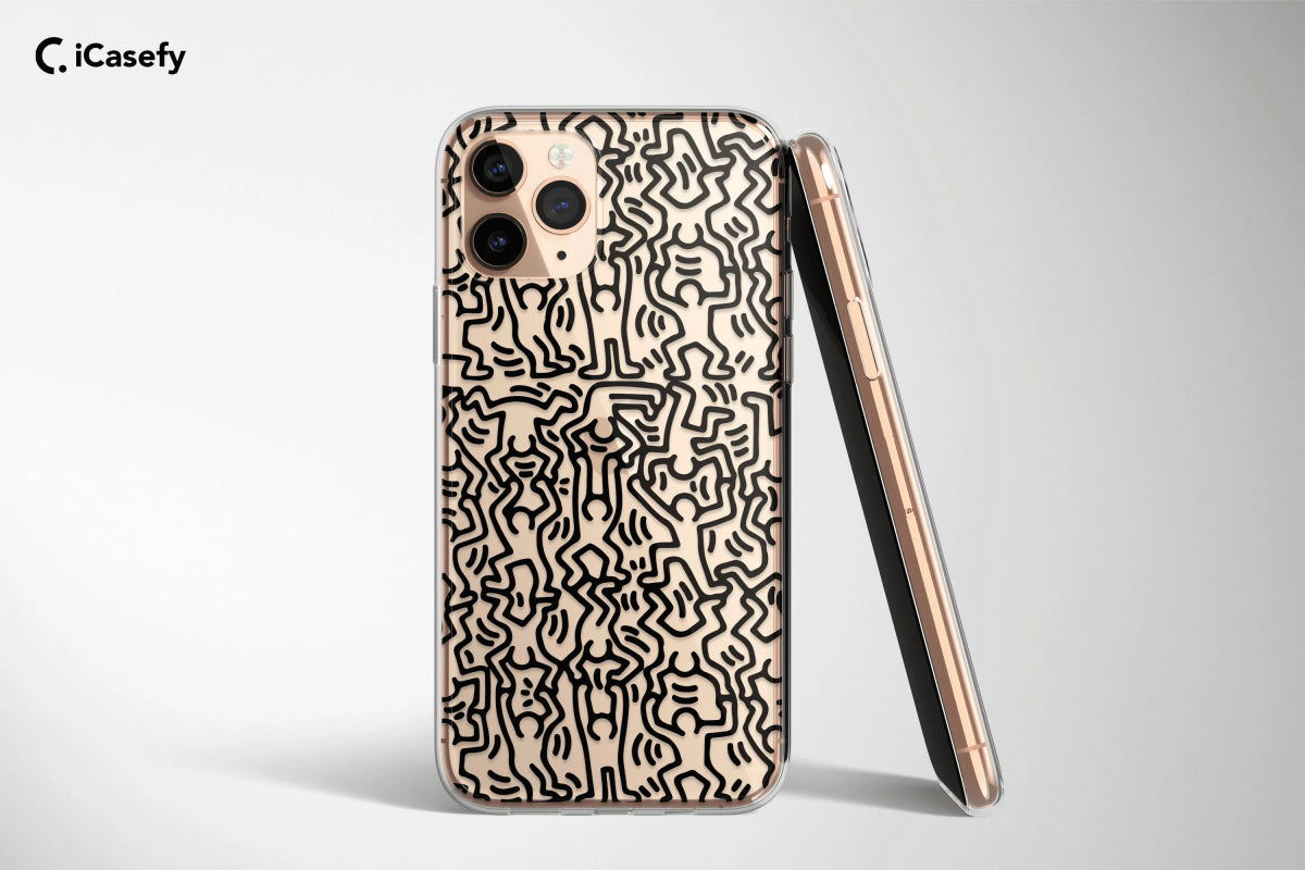 Clear Keith Haring Art Phone Case Cover - Image 5