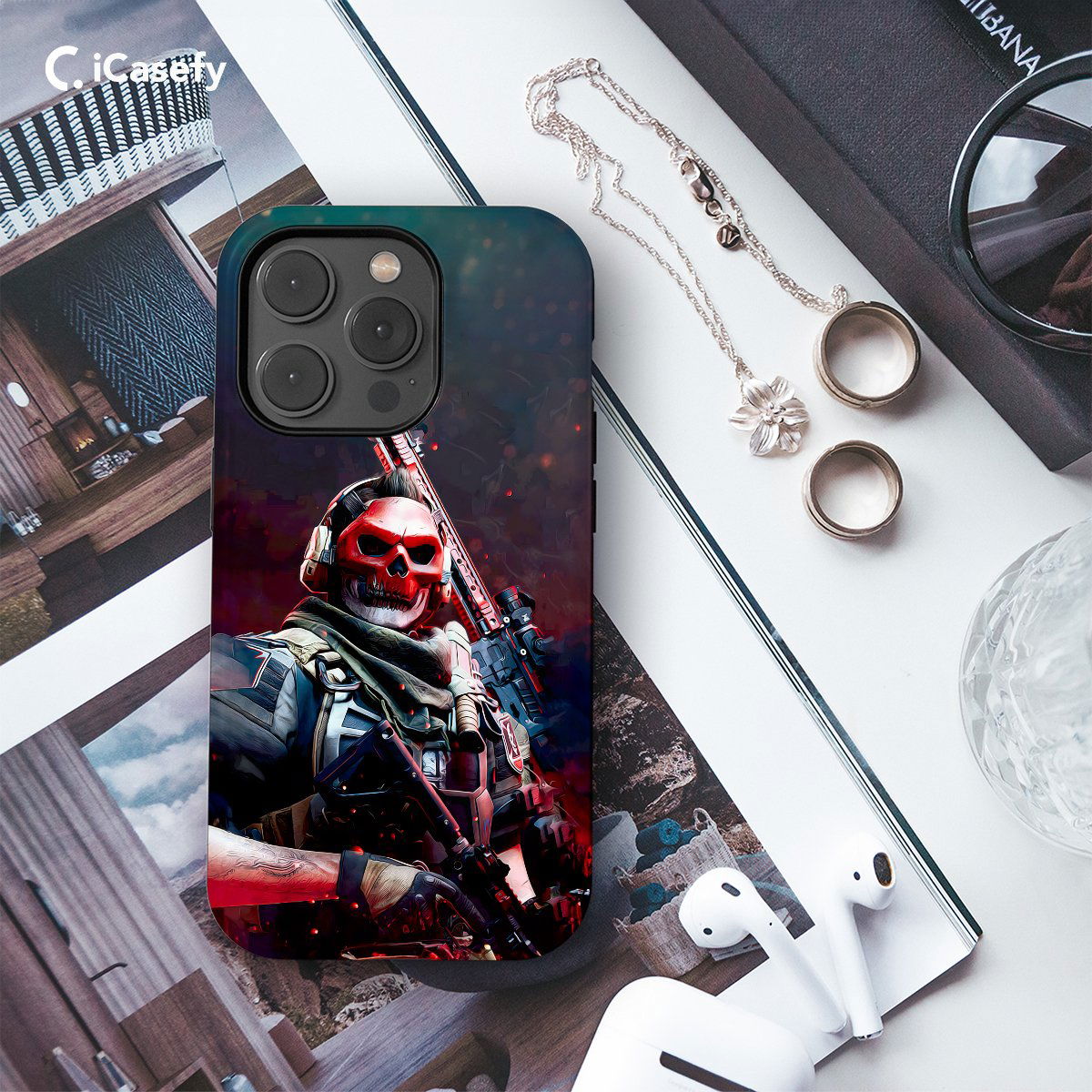 COD Call op Duty Skeleton Skull Agent Phone Case iPhone Samsung Pixel & More #94 - Image 3