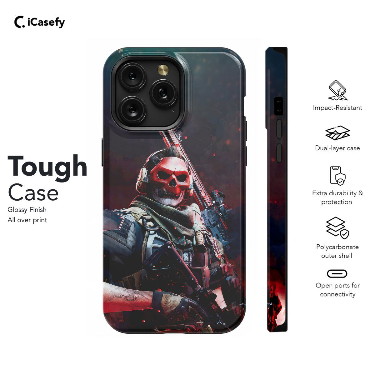 COD Call op Duty Skeleton Skull Agent Phone Case iPhone Samsung Pixel & More #94 - Image 5