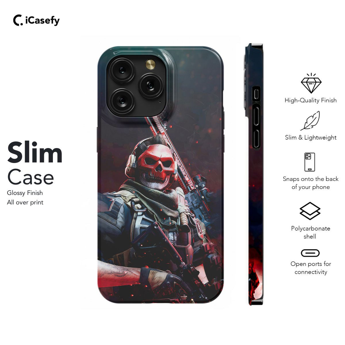 COD Call op Duty Skeleton Skull Agent Phone Case iPhone Samsung Pixel & More #94 - Image 6