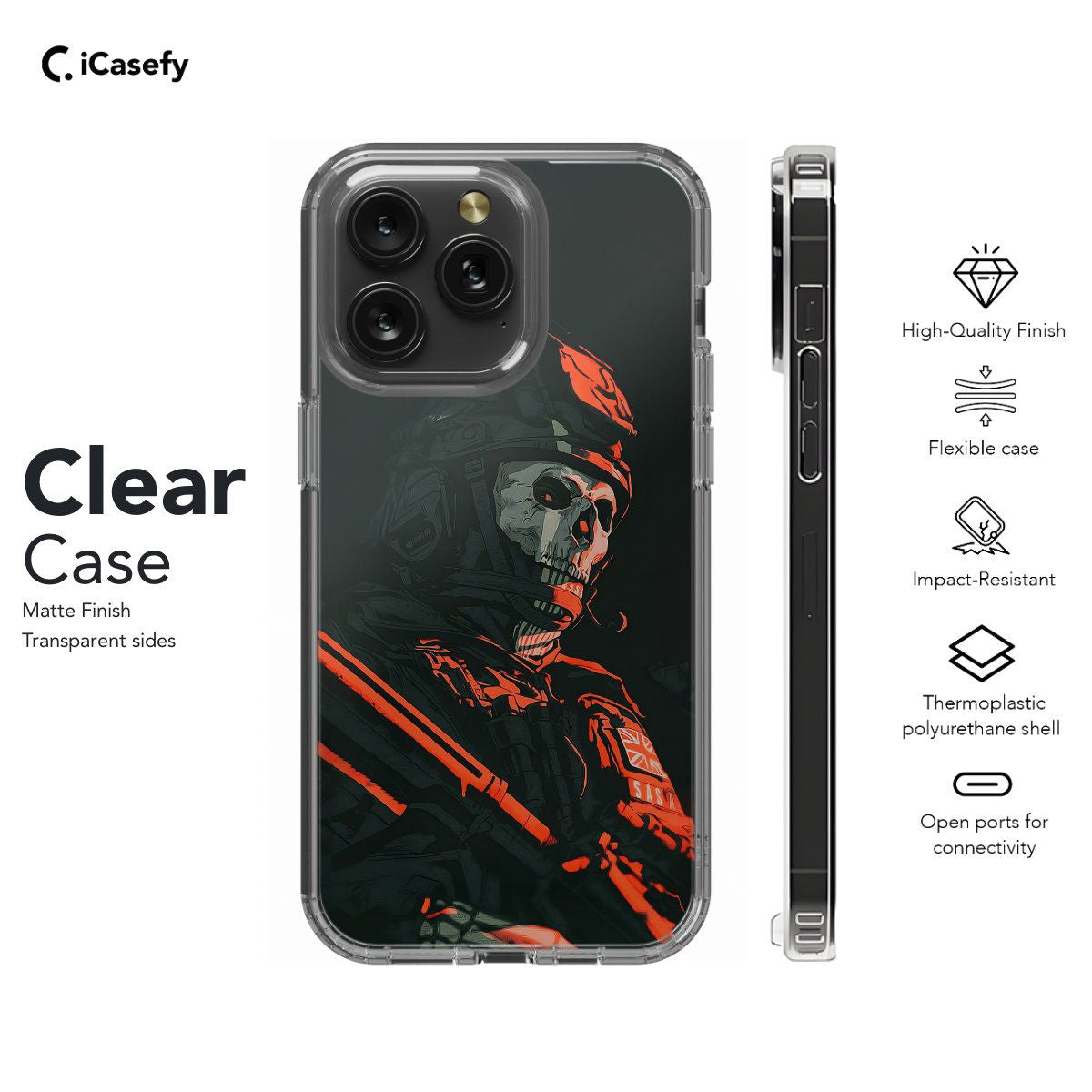 COD Call op Duty Skeleton Skull Phone Case iPhone Samsung Pixel & More - Image 7