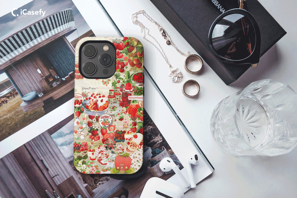 Collective Collage Strawberry Phone Case Aesthetic Cover - Image 2