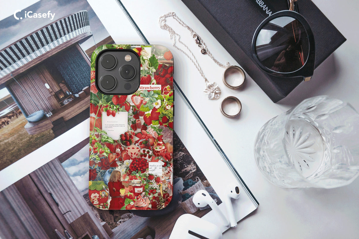 Collective Collage Strawberry Phone Case Aesthetic Cover - Image 3