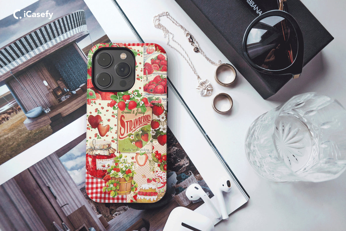 Collective Collage Strawberry Phone Case Aesthetic Cover - Image 4