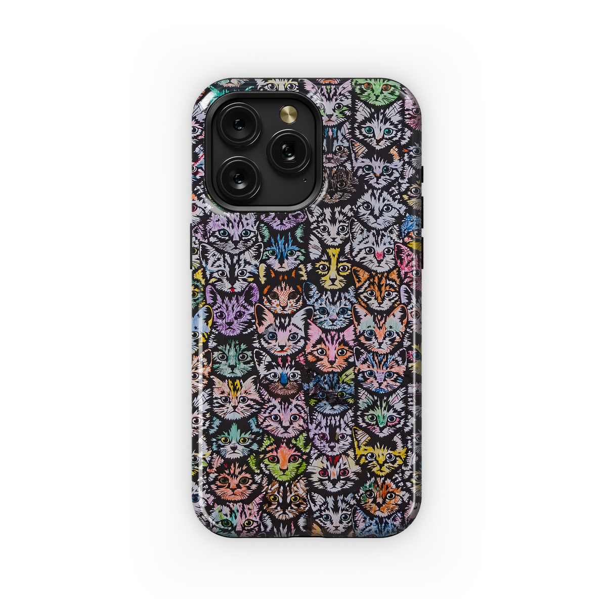 Colorful Cat Crowd
 Phone Case iPhone Samsung Cover Pixel 4203 - Image 1