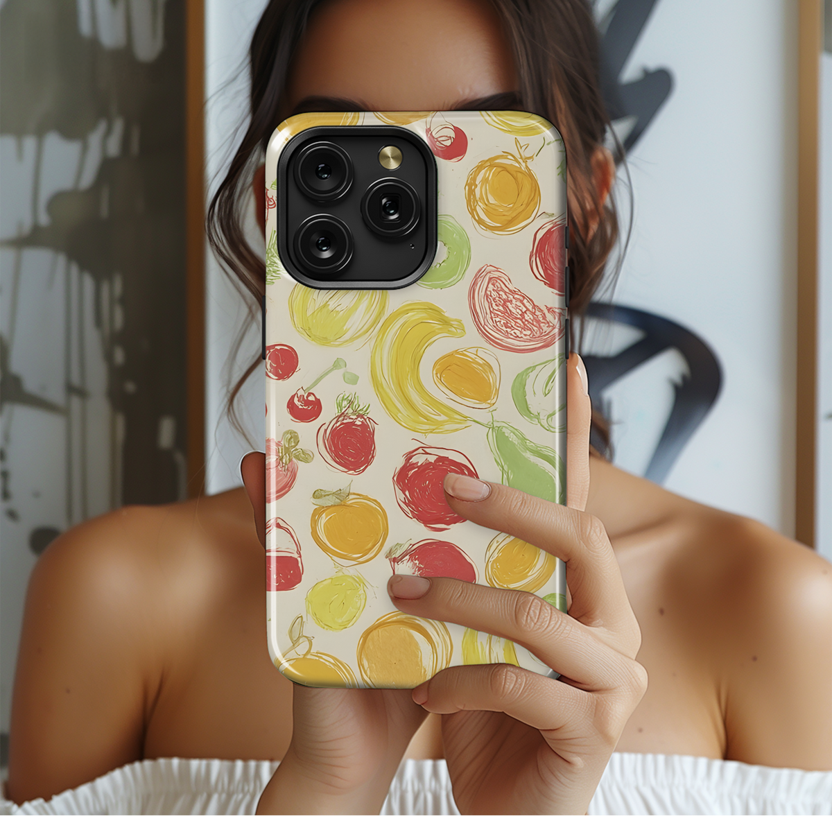 Colorful Fruit Contour Phone Case iPhone Samsung Cover Pixel 3388 - Image 2