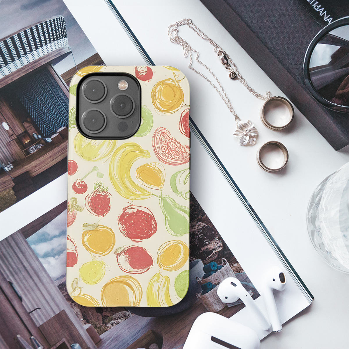 Colorful Fruit Contour Phone Case iPhone Samsung Cover Pixel 3388 - Image 3