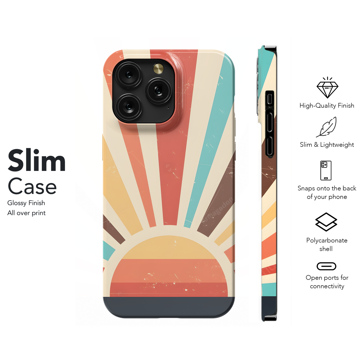 Colorful Grunge Sunburst Phone Case iPhone Samsung Cover Pixel 2525 - Image 7