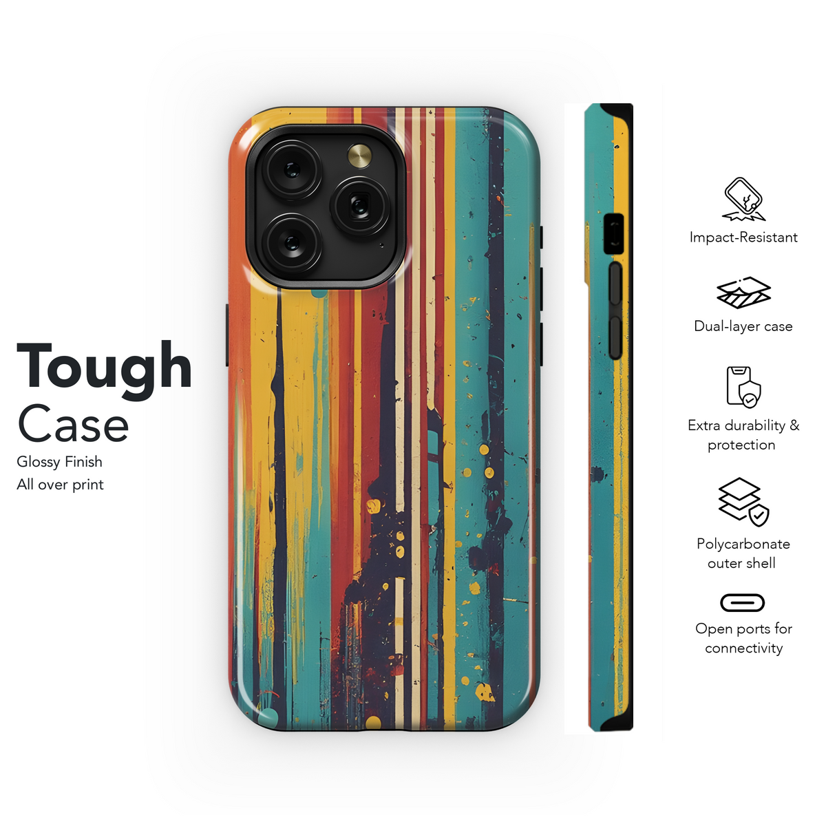 Colorful Halftone Comic Book Backgrounds Phone Case iPhone Samsung Cover Pixel 3451 - Image 6