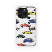 Colorful Retro Car Sketch Pattern Phone Case iPhone Samsung Cover Pixel 5254 - Image 1