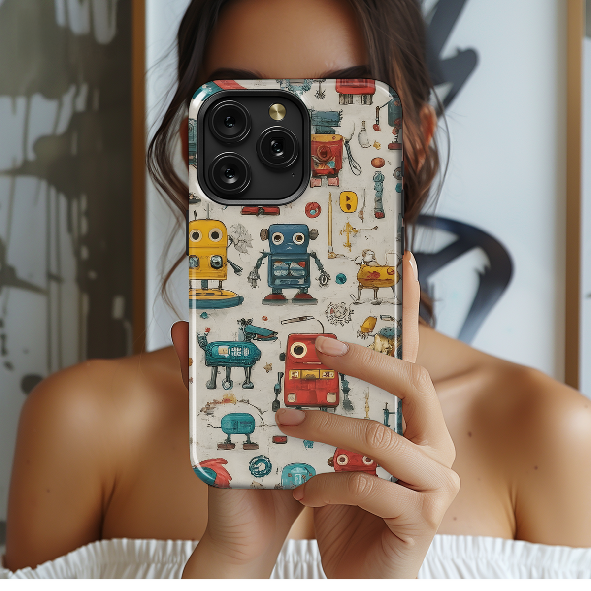 Colorful Robot Phone Case iPhone Samsung Cover Pixel 3326 - Image 2