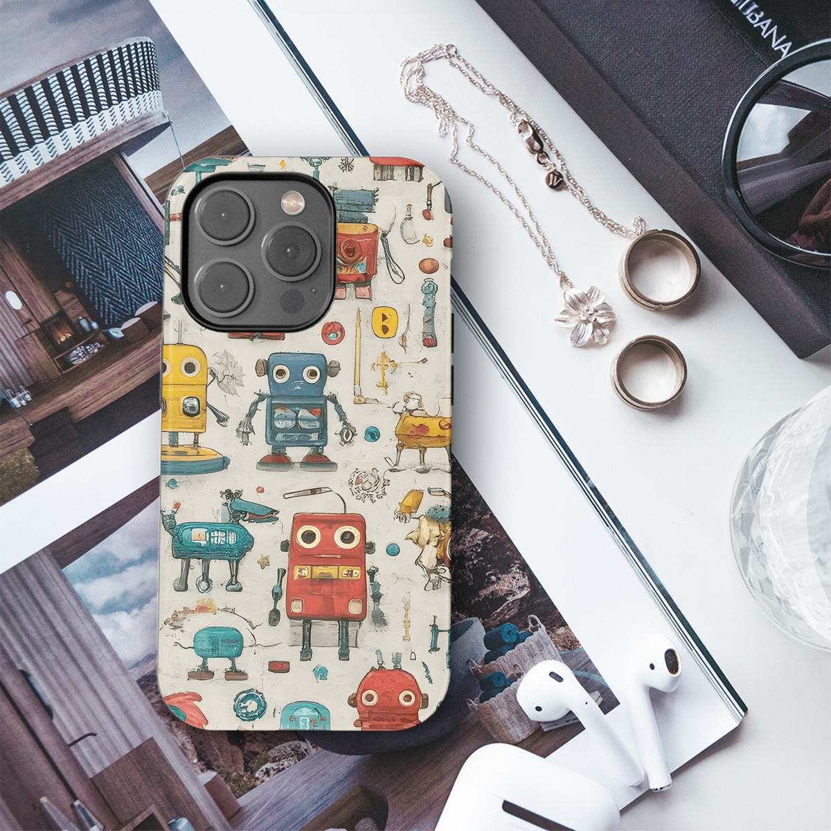 Colorful Robot Phone Case iPhone Samsung Cover Pixel 3326 - Image 3