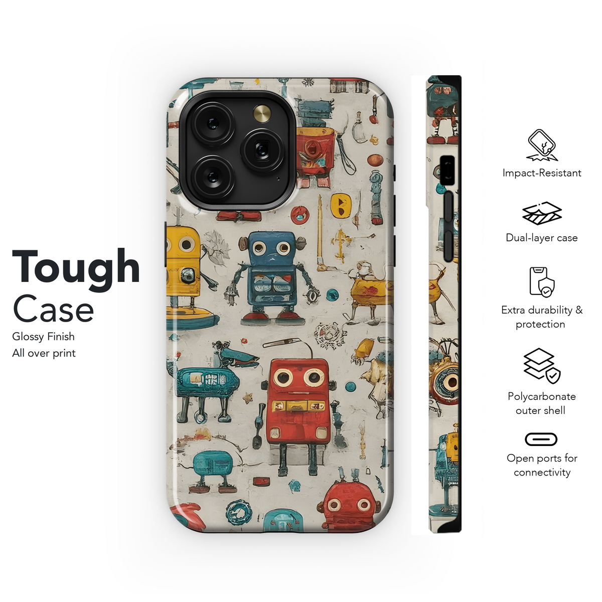 Colorful Robot Phone Case iPhone Samsung Cover Pixel 3326 - Image 6