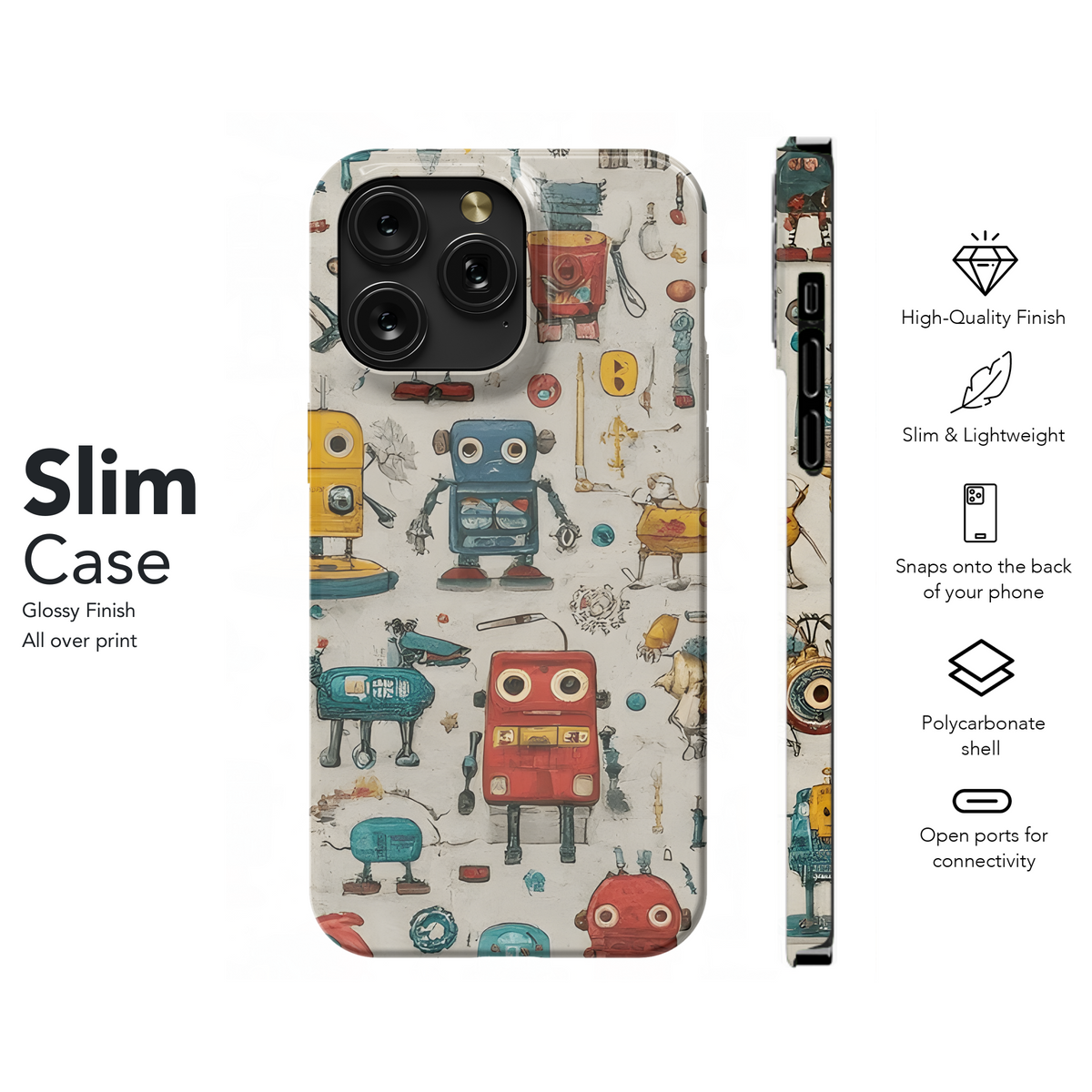 Colorful Robot Phone Case iPhone Samsung Cover Pixel 3326 - Image 7