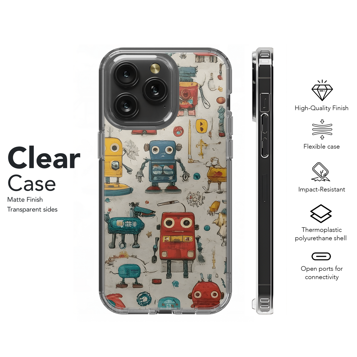 Colorful Robot Phone Case iPhone Samsung Cover Pixel 3326 - Image 8