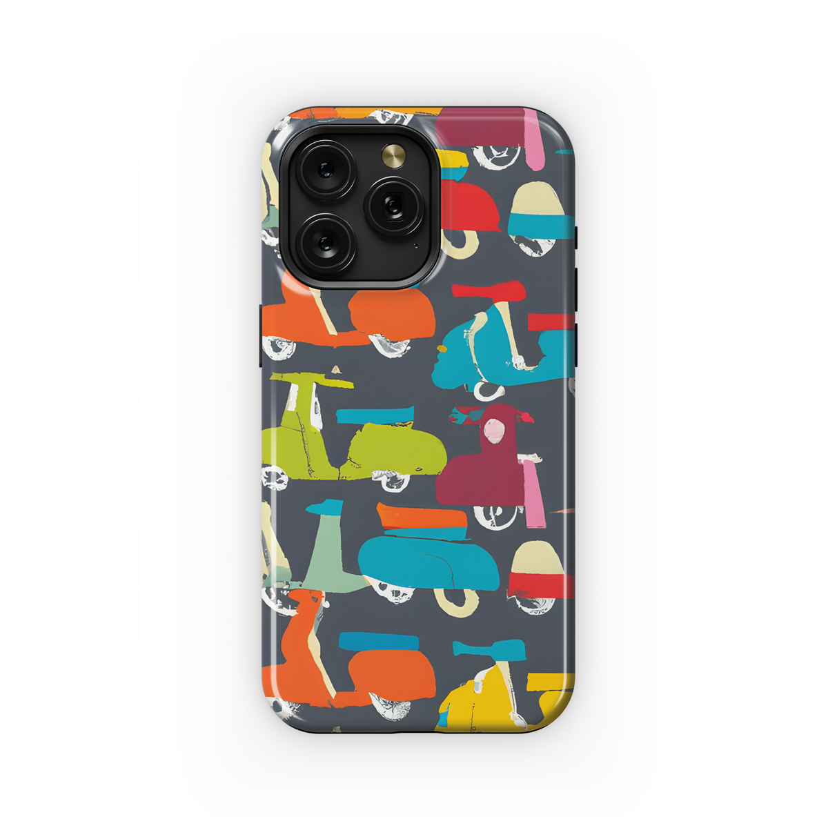 Colorful Scooter Phone Case iPhone Samsung Cover Pixel 3749 - Image 1