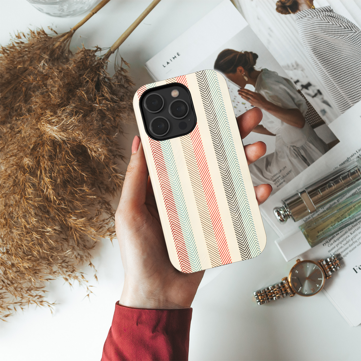 Colorful Seamless Striped Phone Case iPhone Samsung Cover Pixel 2527 - Image 4