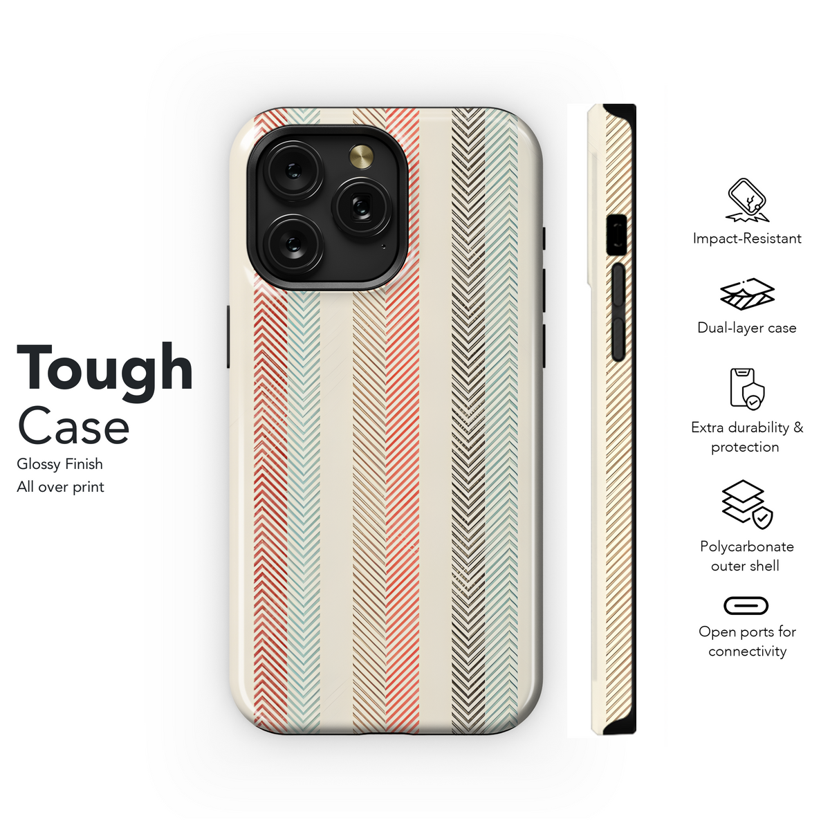 Colorful Seamless Striped Phone Case iPhone Samsung Cover Pixel 2527 - Image 6