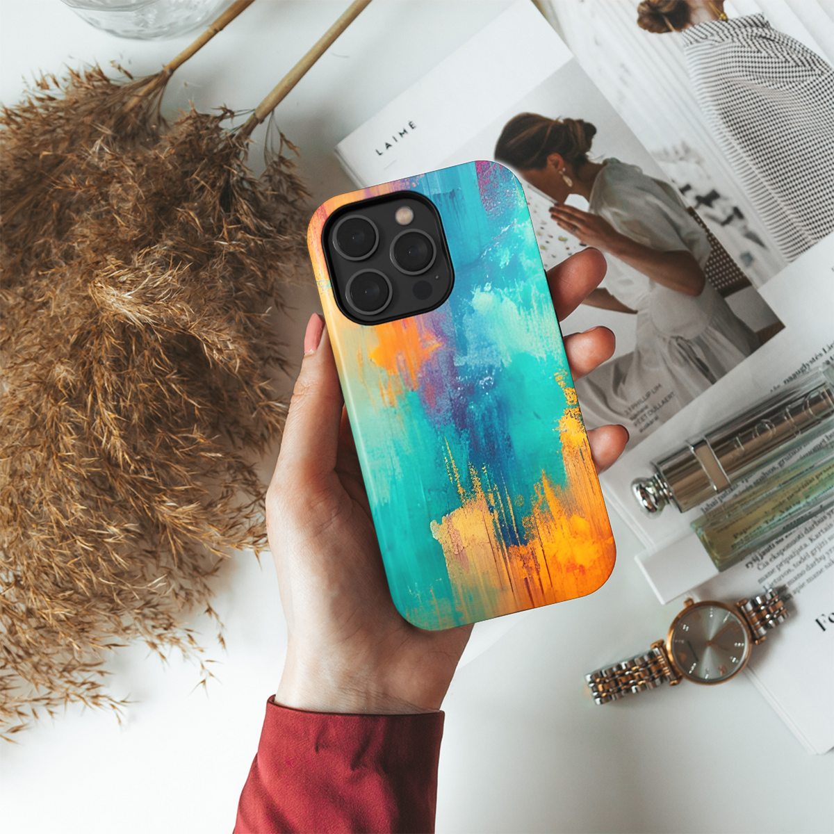 Colorful Texture Phone Case iPhone Samsung Cover Pixel 2598 - Image 4