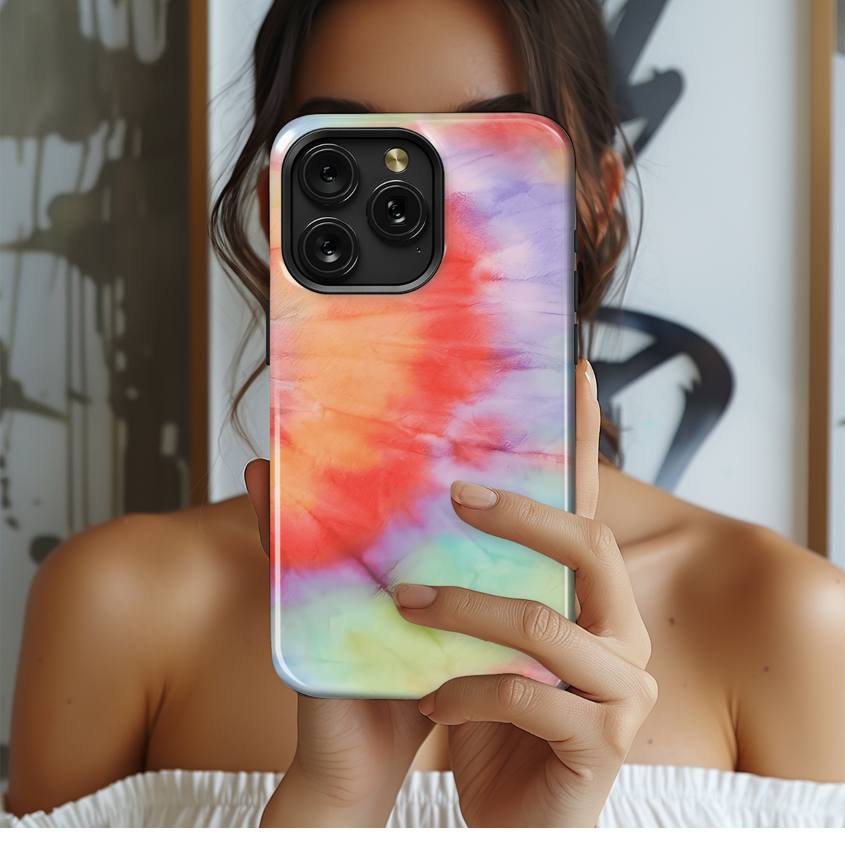 Colorful Tie Dye Watercolor Phone Case iPhone Samsung Cover Pixel 3808 - Image 2