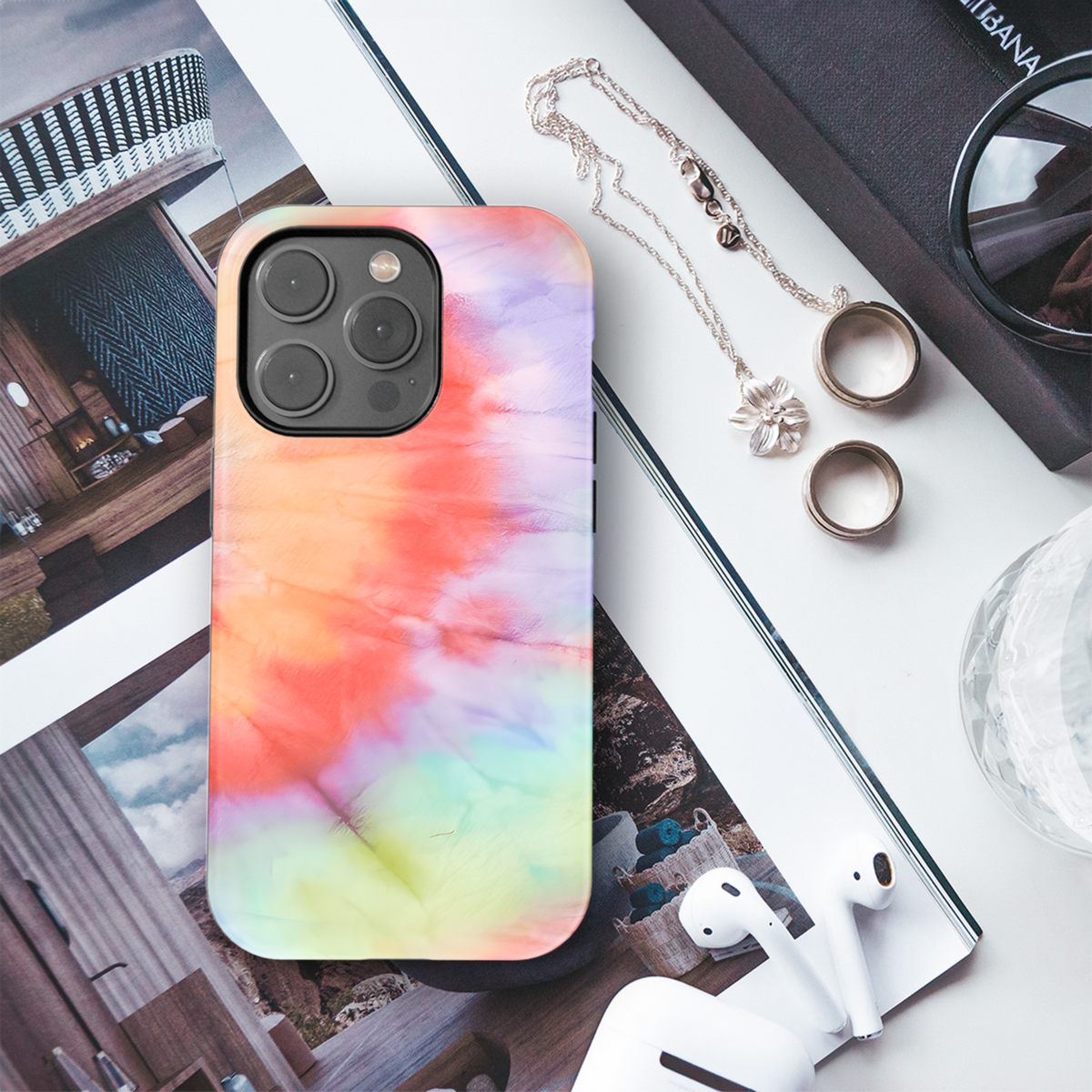 Colorful Tie Dye Watercolor Phone Case iPhone Samsung Cover Pixel 3808 - Image 3