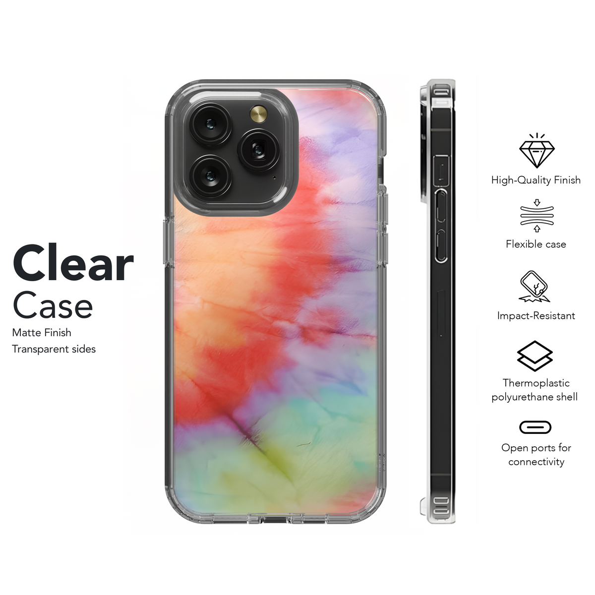 Colorful Tie Dye Watercolor Phone Case iPhone Samsung Cover Pixel 3808 - Image 8