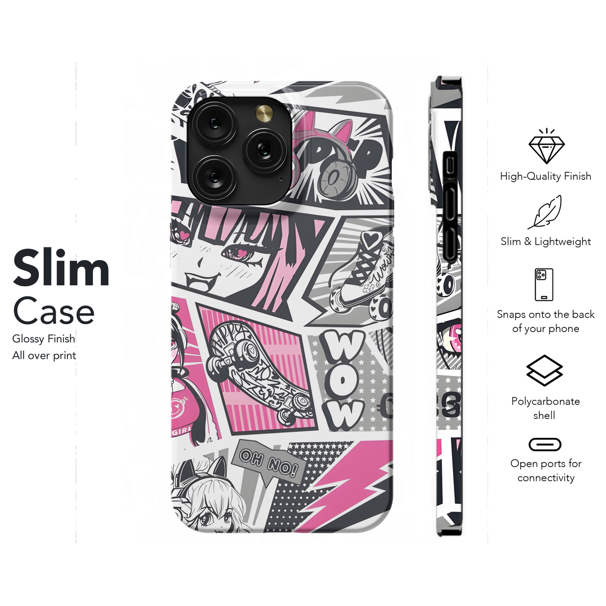 Cool Anime Girl Pattern Phone Case iPhone Samsung Cover Pixel 2216 - Image 7