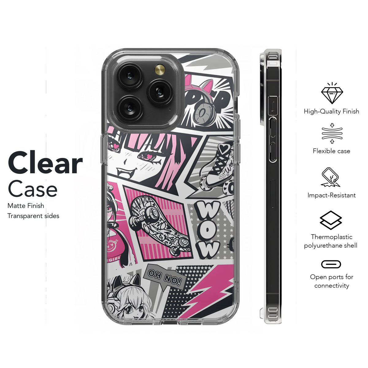 Cool Anime Girl Pattern Phone Case iPhone Samsung Cover Pixel 2216 - Image 8