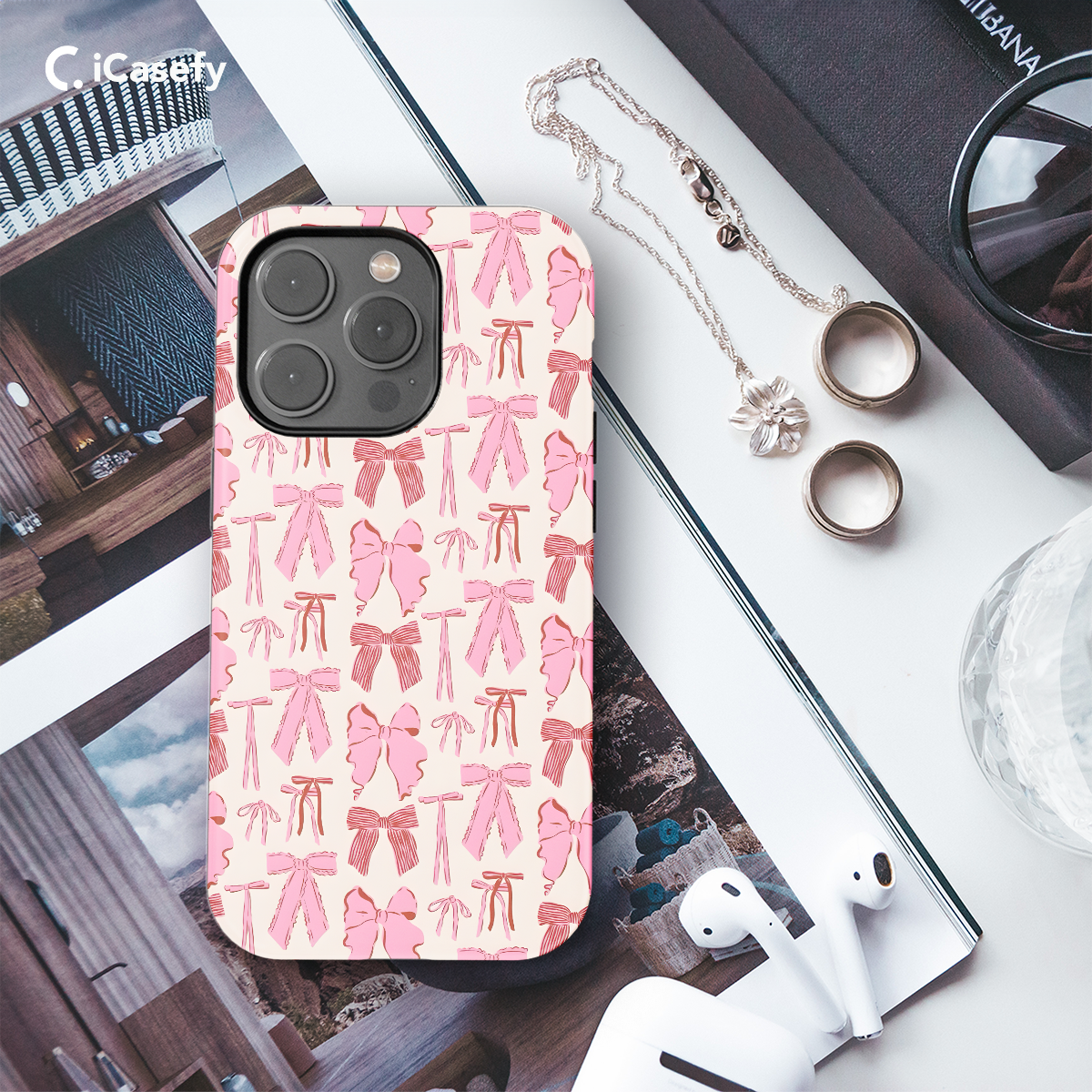 Coquette Bow Girly Cute Pink Phone Case iPhone Samsung Pixel & More 555 - Image 3