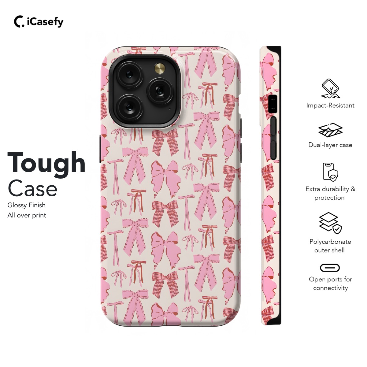 Coquette Bow Girly Cute Pink Phone Case iPhone Samsung Pixel & More 555 - Image 5