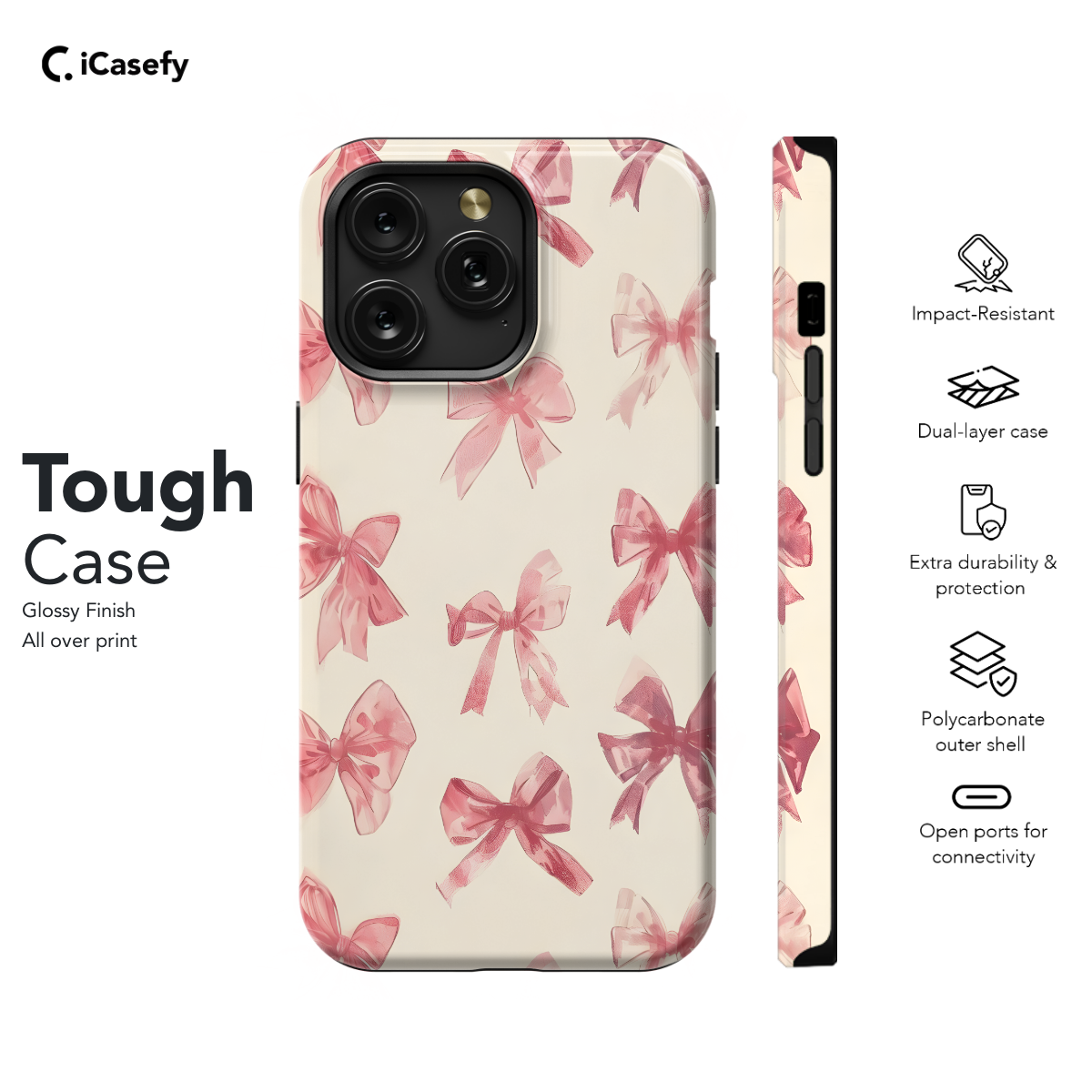 Coquette Bow Girly Cute Pink Phone Case iPhone Samsung Pixel & More 559 - Image 5