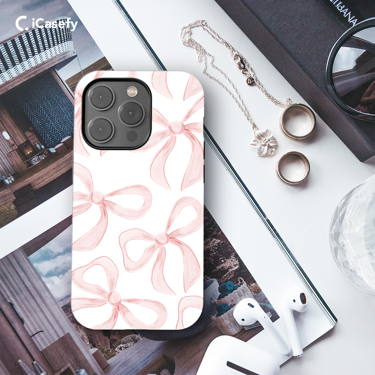 Coquette Bow Girly Cute Pink Phone Case iPhone Samsung Pixel & More 560 - Image 3