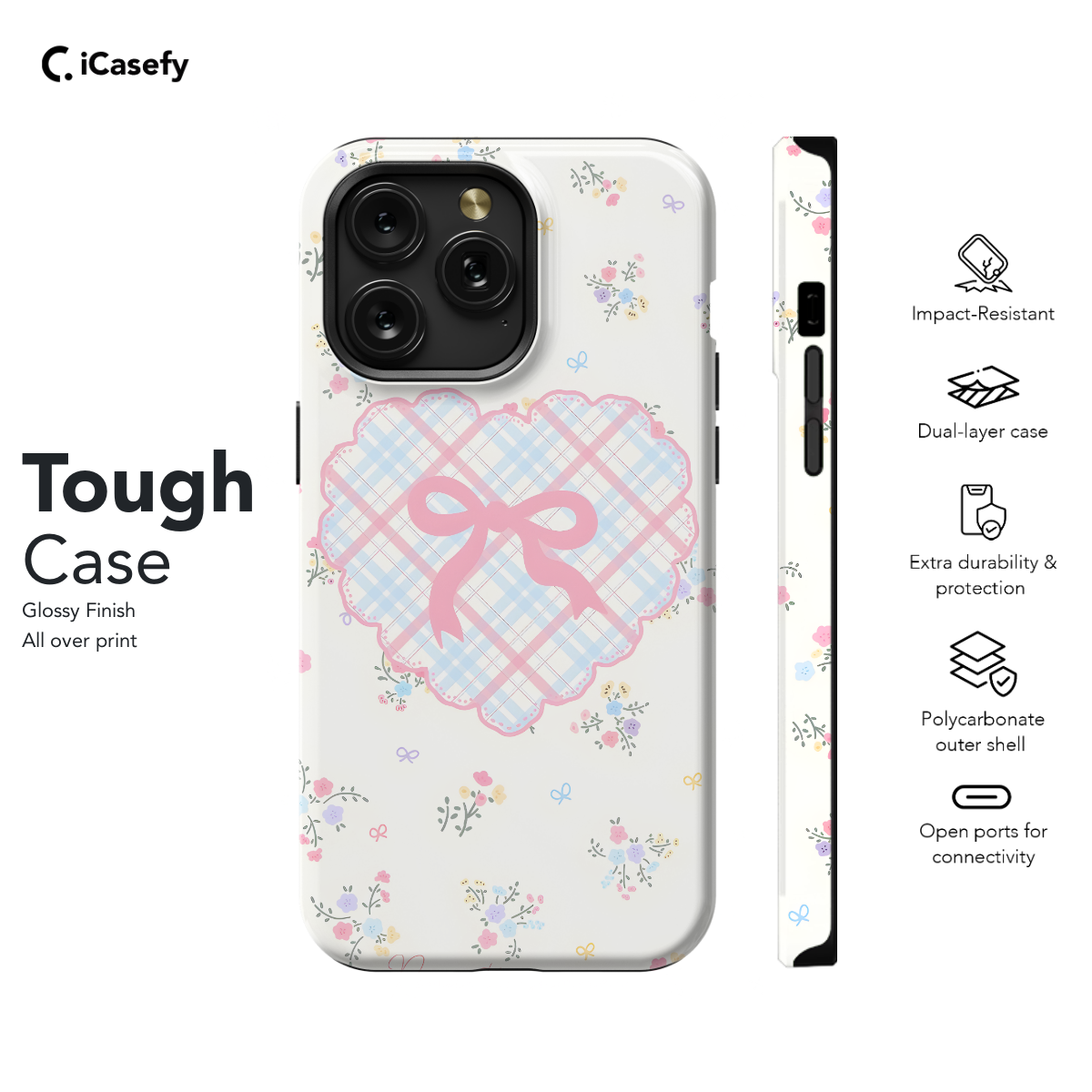 Coquette Bow Girly Cute Pink Phone Case iPhone Samsung Pixel & More 564 - Image 5