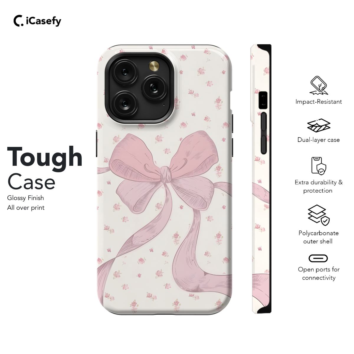 Coquette Bow Girly Cute Pink Phone Case iPhone Samsung Pixel & More 565 - Image 5