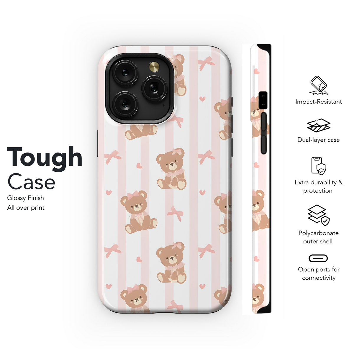 Coquette Teddy Bear Phone Case iPhone Samsung Cover Pixel 3977 - Image 6