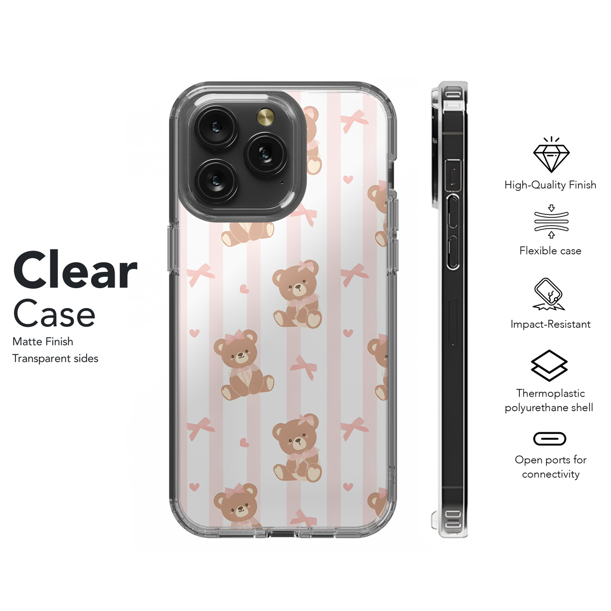 Coquette Teddy Bear Phone Case iPhone Samsung Cover Pixel 3977 - Image 8