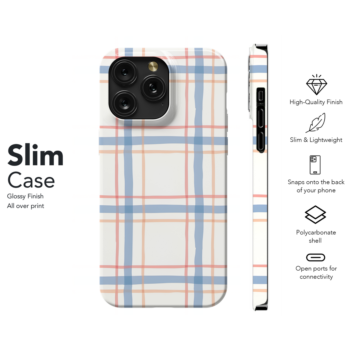 Cornflower Plaid Phone Case iPhone Samsung Cover Pixel 3500 - Image 7