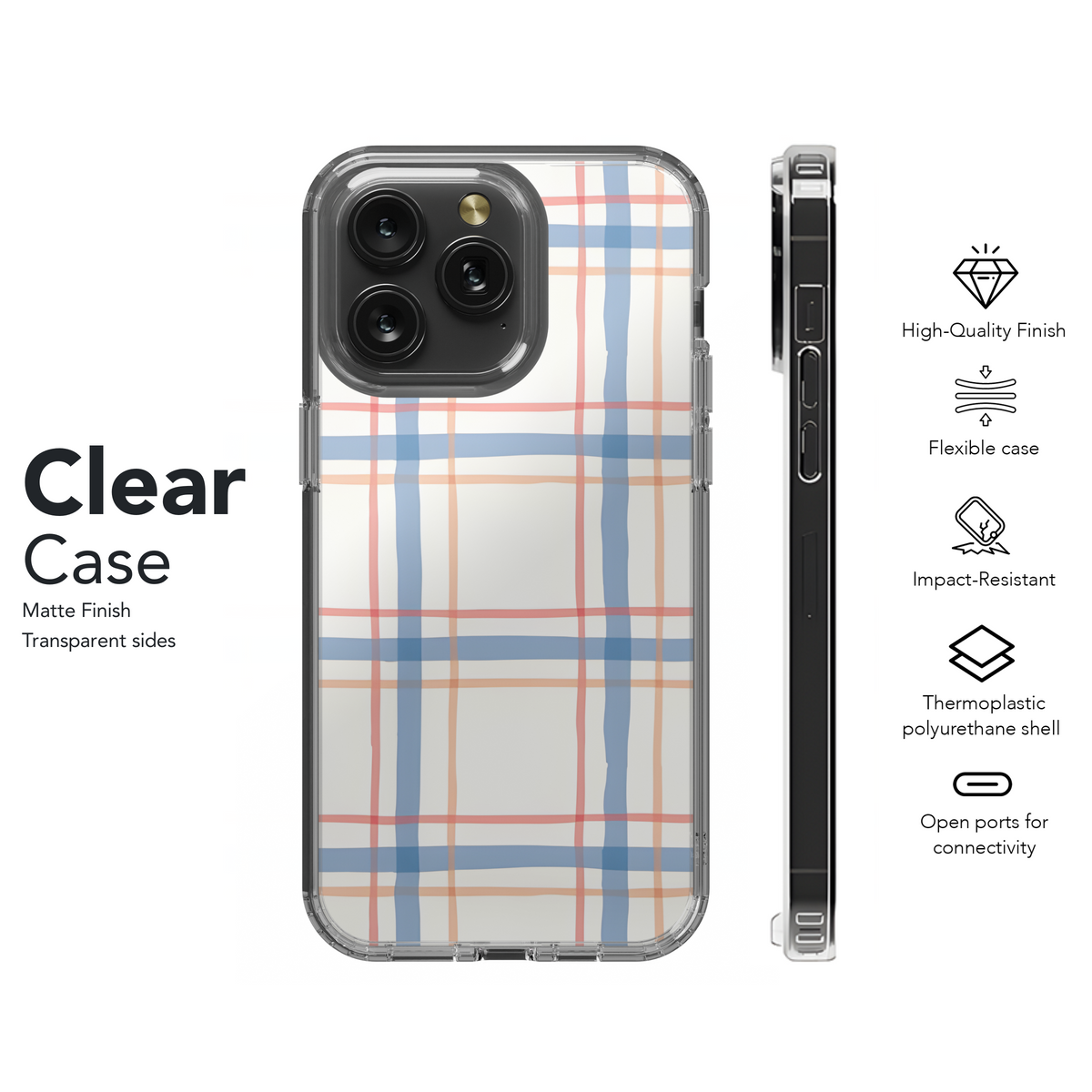 Cornflower Plaid Phone Case iPhone Samsung Cover Pixel 3500 - Image 8