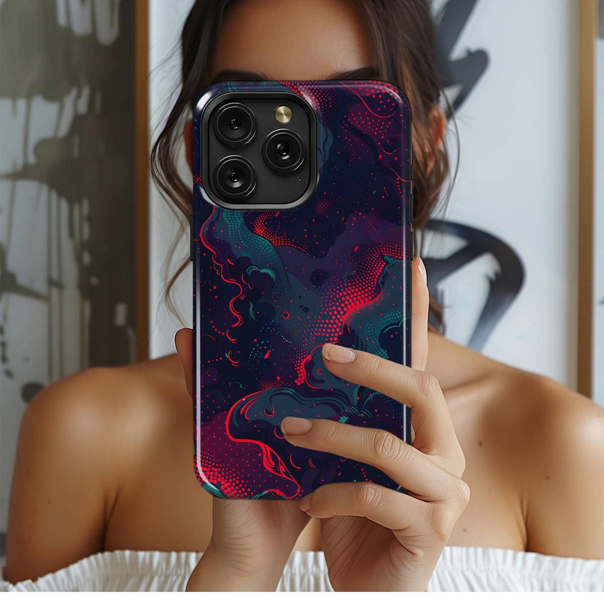 Cosmic Abstract Swirl
 Phone Case iPhone Samsung Cover Pixel 4288 - Image 2