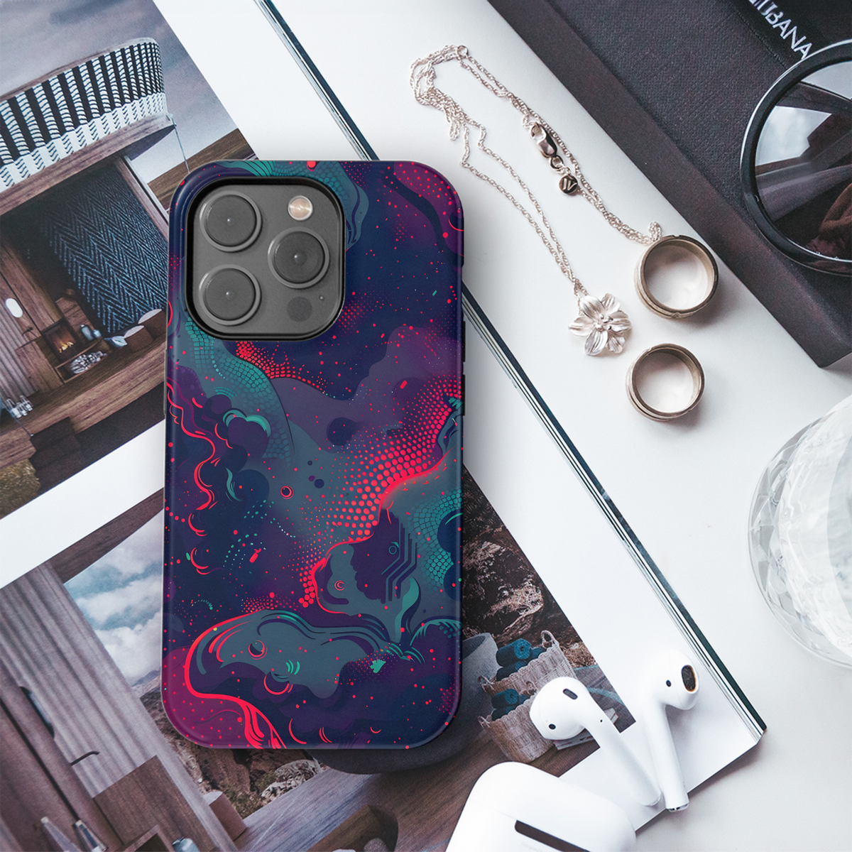 Cosmic Abstract Swirl
 Phone Case iPhone Samsung Cover Pixel 4288 - Image 3