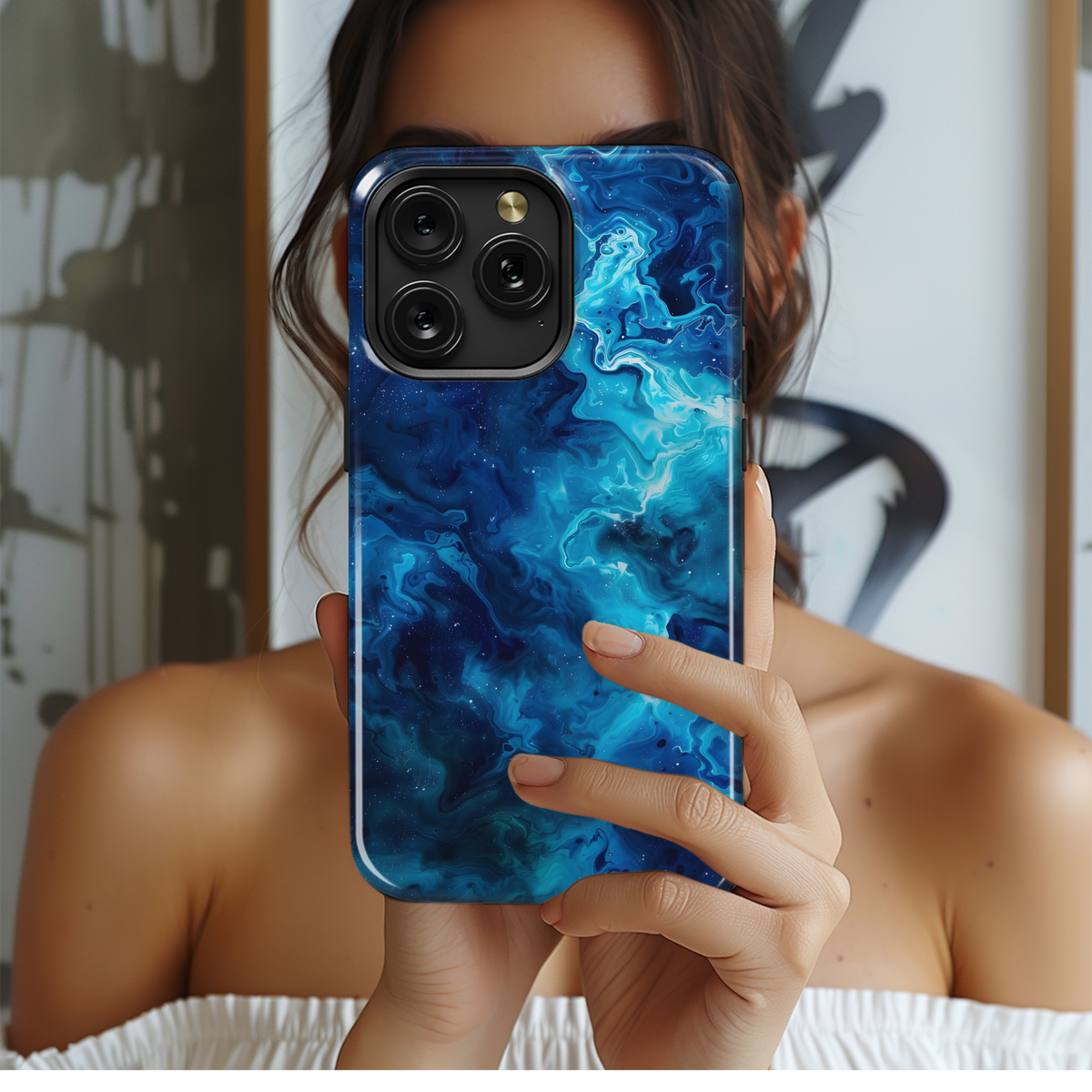 Cosmic Blue Swirl
 Phone Case iPhone Samsung Cover Pixel 4291 - Image 2