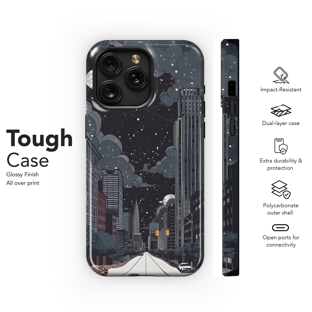 Cosmic Cityscape
 Phone Case iPhone Samsung Cover Pixel 4277 - Image 6