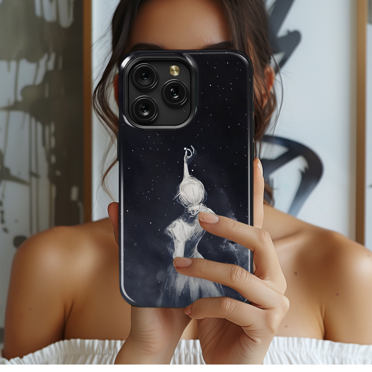 Cosmic Dreamscape Girl
 Phone Case iPhone Samsung Cover Pixel 3995 - Image 2