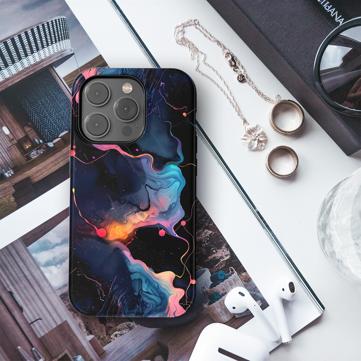 Cosmic Ink Scape
 Phone Case iPhone Samsung Cover Pixel 4289 - Image 3