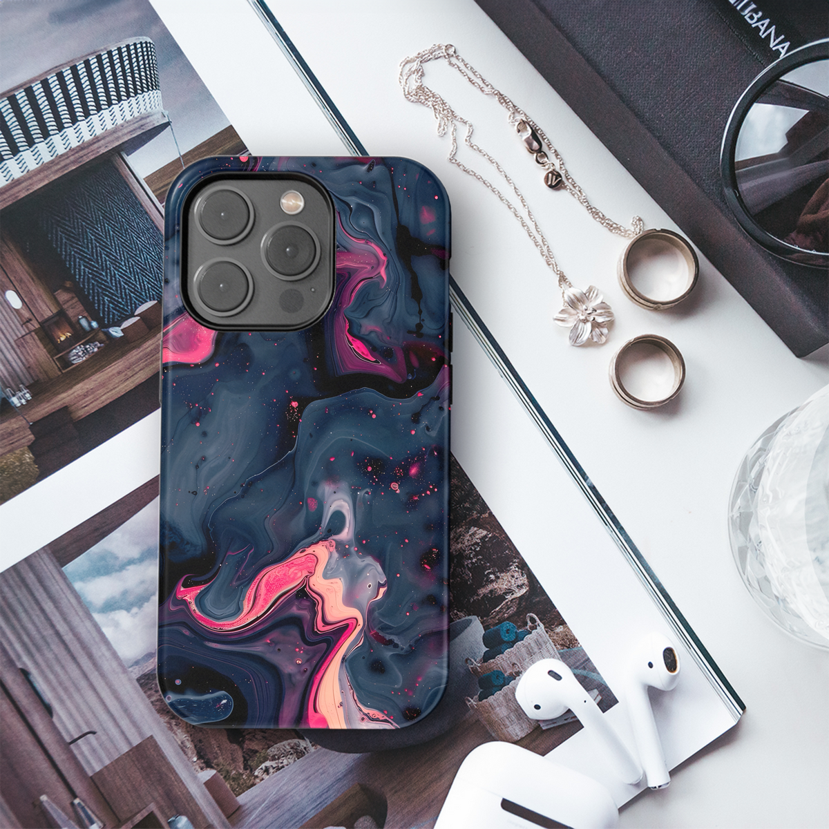 Cosmic Ink Swirl
 Phone Case iPhone Samsung Cover Pixel 4293 - Image 3