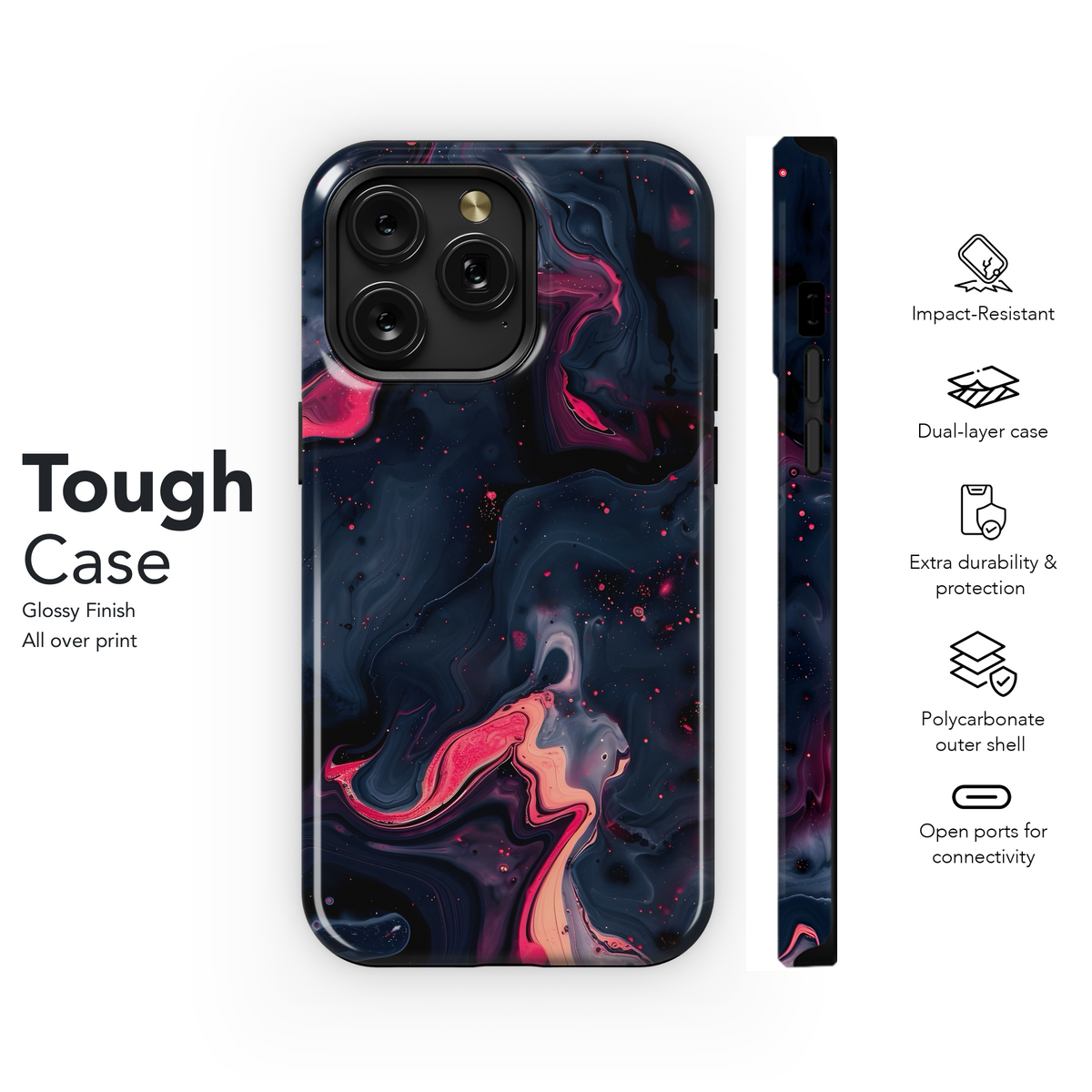 Cosmic Ink Swirl
 Phone Case iPhone Samsung Cover Pixel 4293 - Image 6