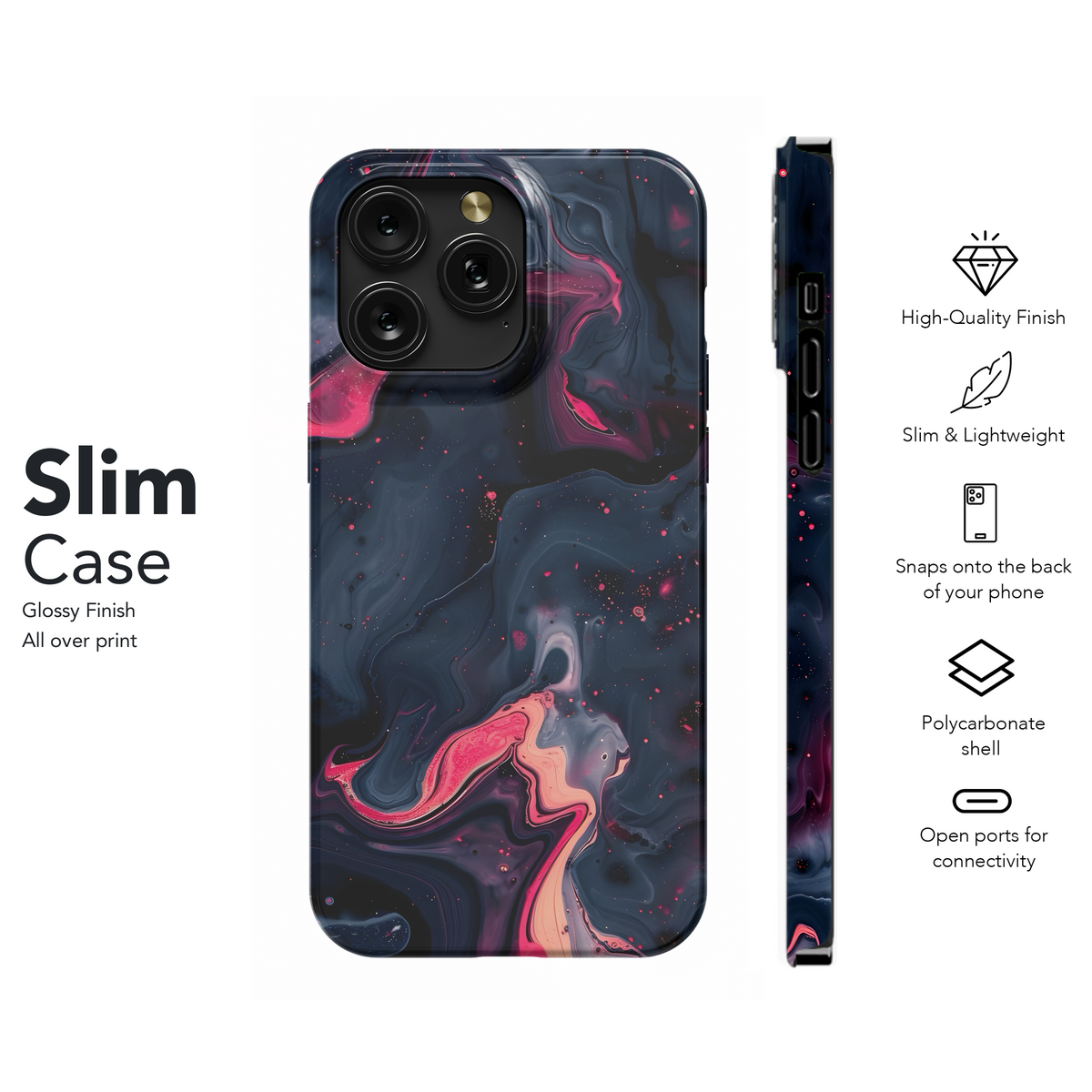 Cosmic Ink Swirl
 Phone Case iPhone Samsung Cover Pixel 4293 - Image 7