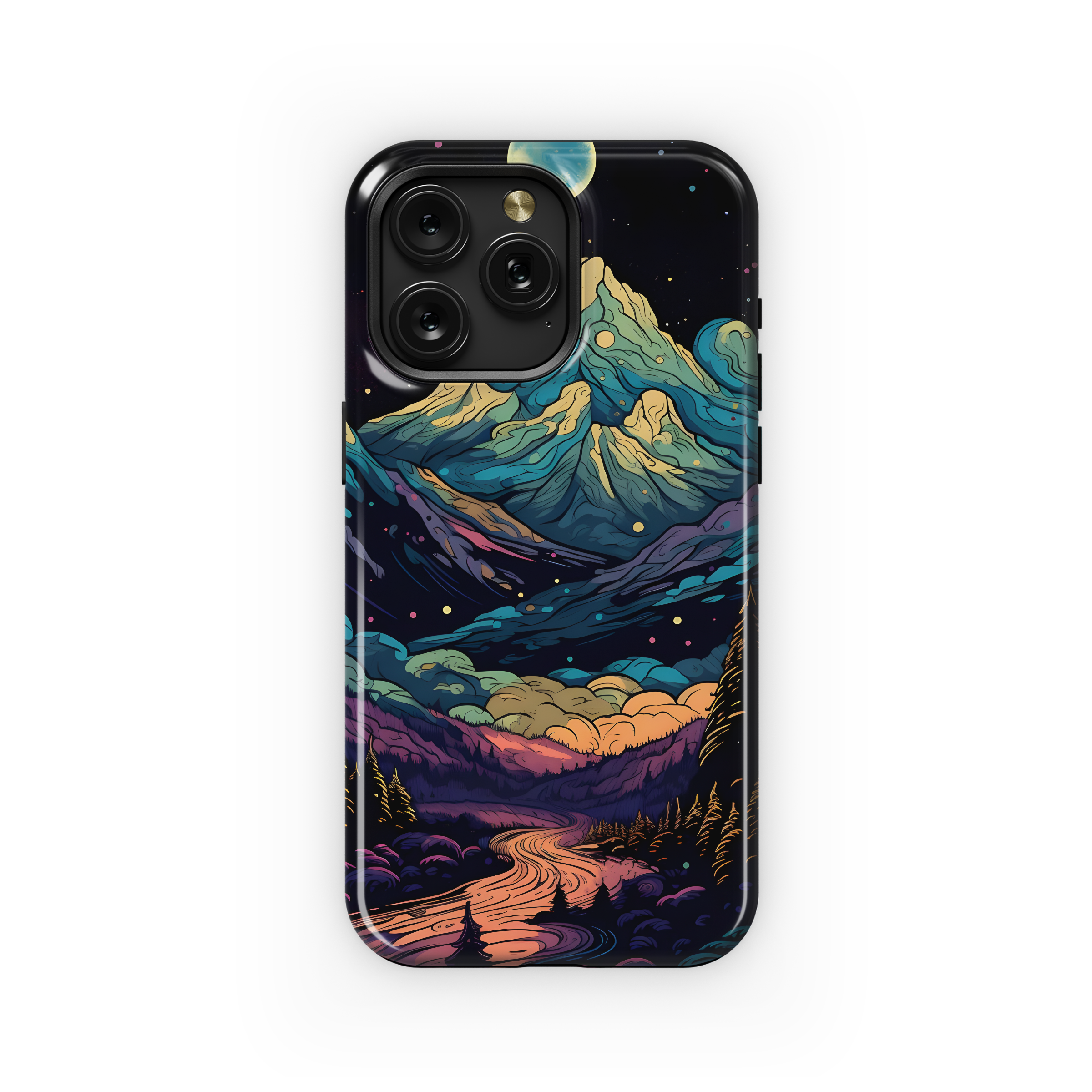 Cosmic Mountain River
 Phone Case iPhone Samsung Cover Pixel 4434 - Image 1