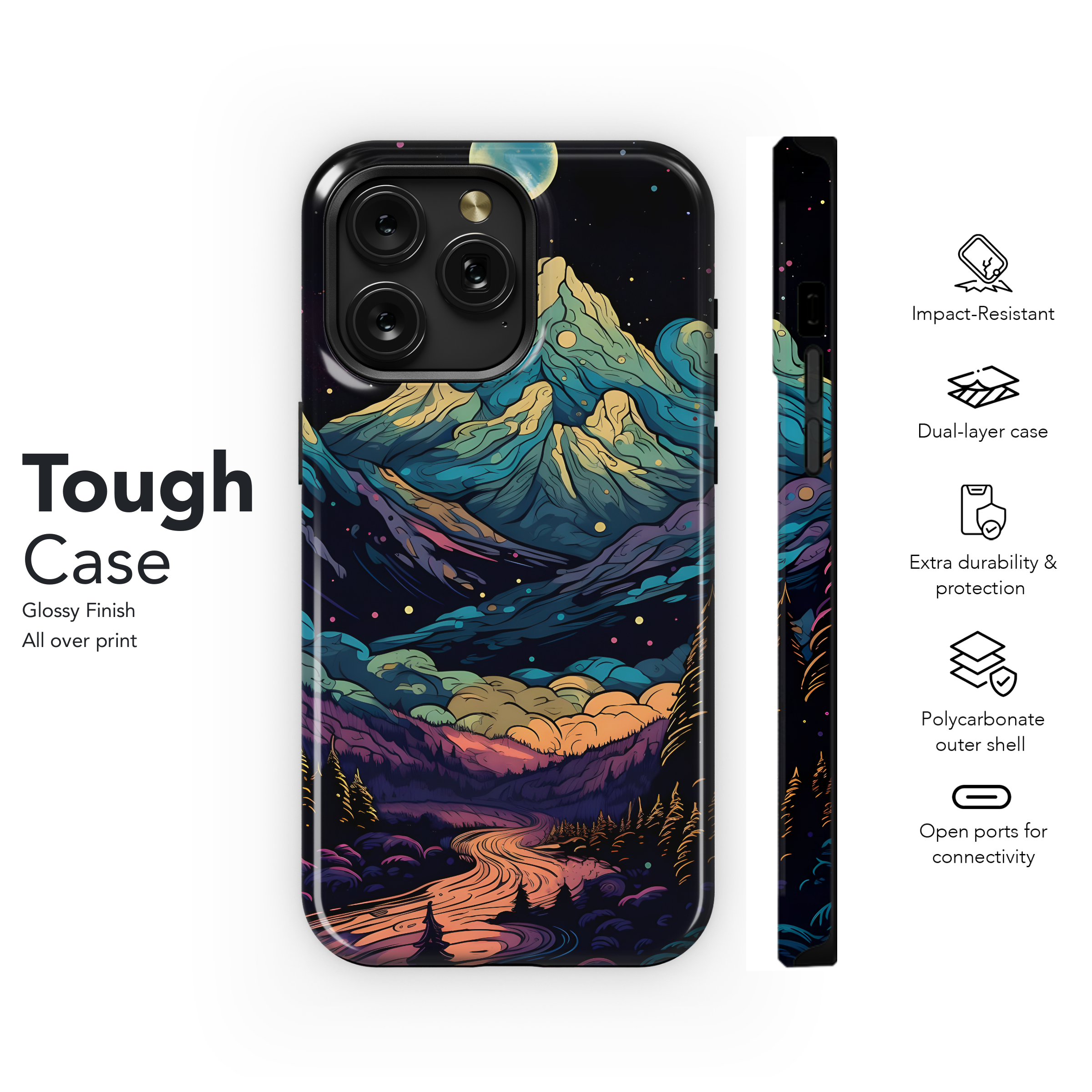 Cosmic Mountain River
 Phone Case iPhone Samsung Cover Pixel 4434 - Image 6